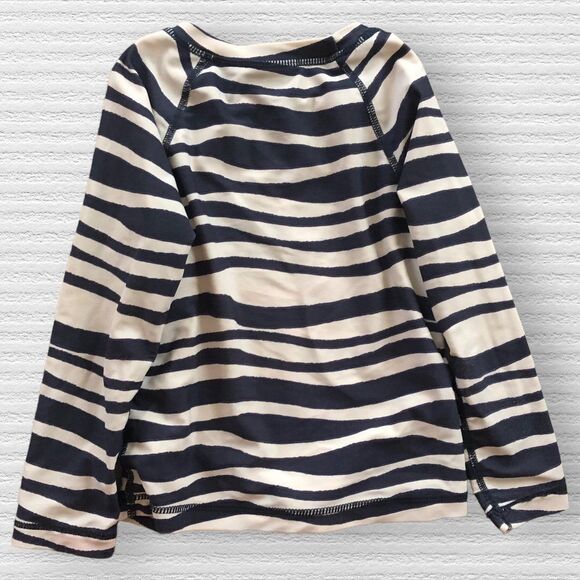 Tea Collection Girls 4T Pineapple Rashguard Striped Long Sleeve Swim Top Play - Picture 5 of 6